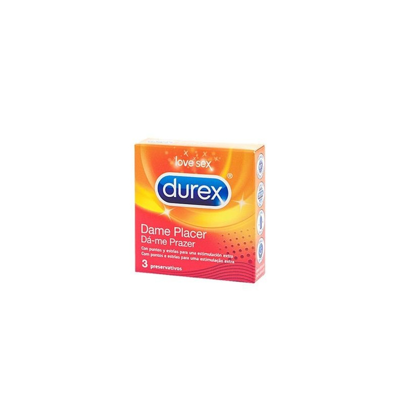 Preservativos Durex Dame Placer 3uni.