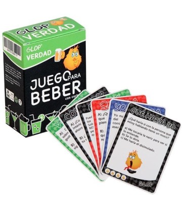 Juego cartas Glop verdad para beber